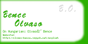 bence olvaso business card